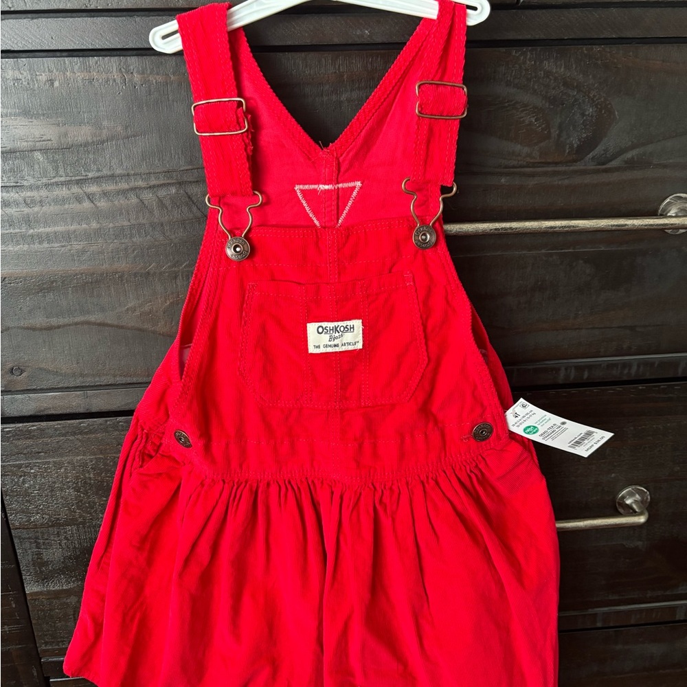 OshKosh B'gosh Vibrant Red Kids Overalls